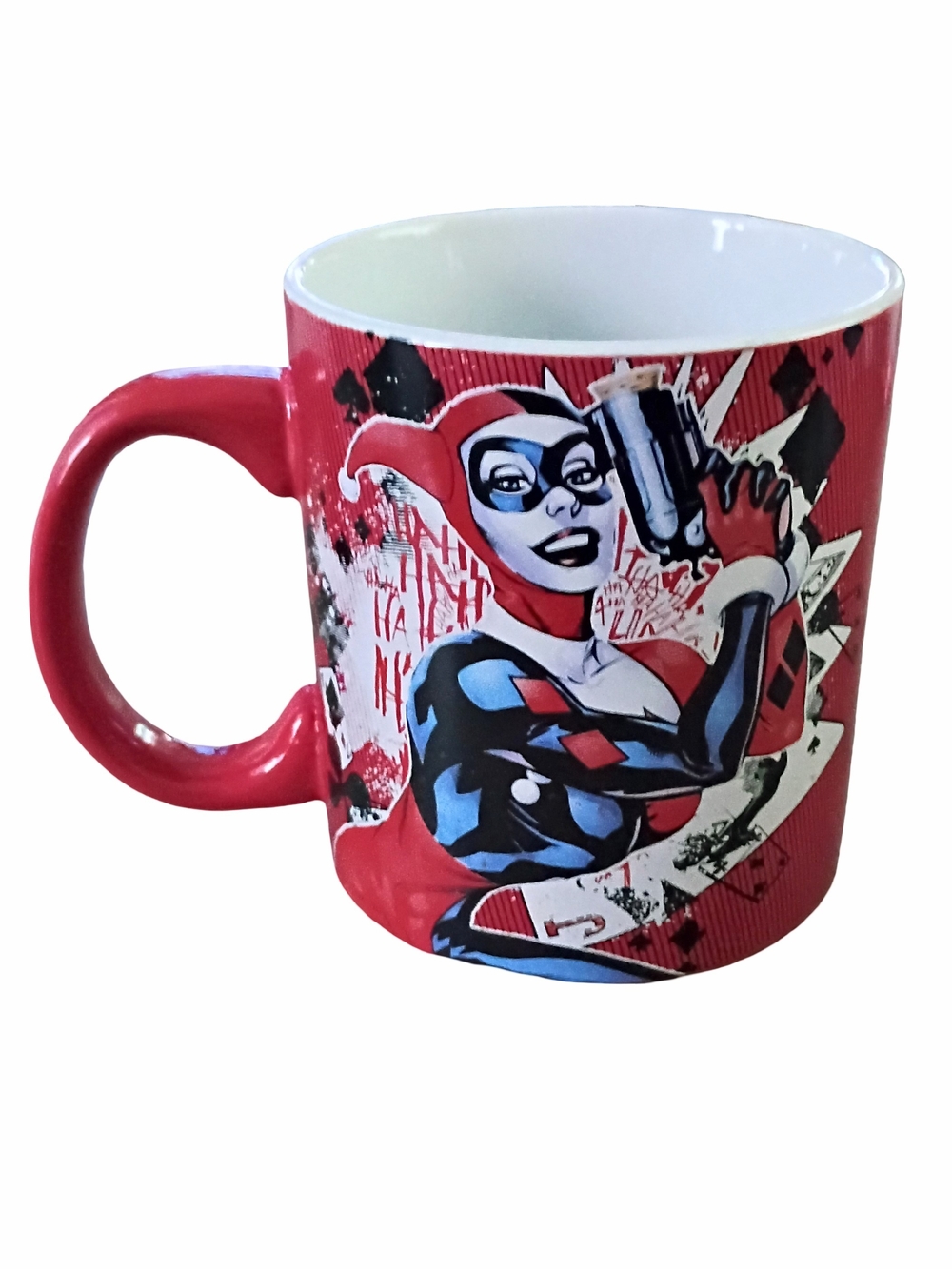 Harley Quinn DC Comics Batman Joker  Ceramic Coffee Mug  Red, Black, White 20 oz